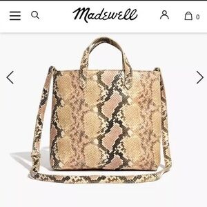 Snake Embossed Faux Leather Crossbody Bag